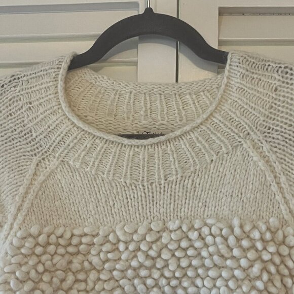 Faherty Polly Alpaca Sweater in Winter White large - Picture 6 of 12